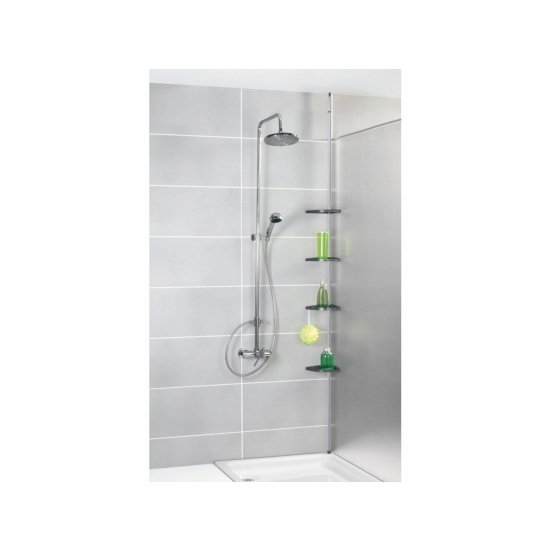 WENKO STOJAK PÓŁKA ŁAZIENKOWA NAROŻNA SZARA