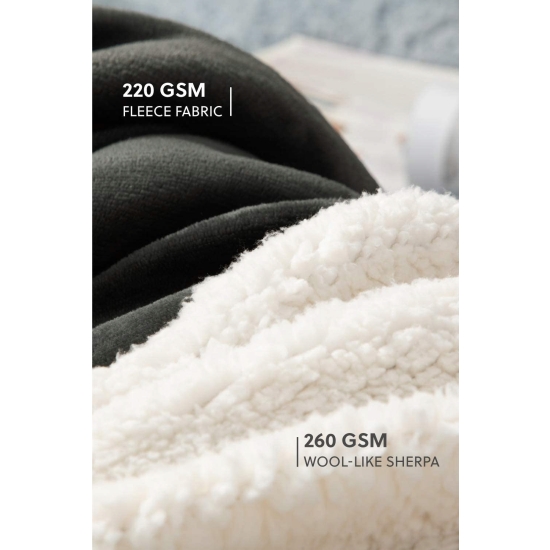 Narzuta Bedsure poliester 220 cm x 240 cm biały/SZARY