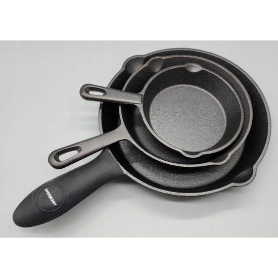 Patelnia tradycyjna Overmont 24 cm żeliwna