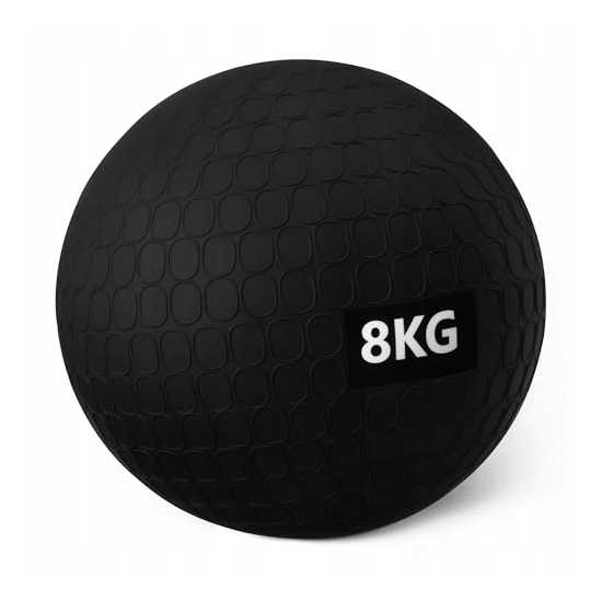 Piłka lekarska Amazon Basics do ćwiczeń, 8 kg Czarna