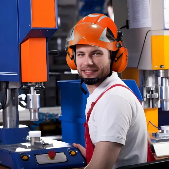 Kask ochronny dla dorosłych SAFEYEAR z goglami odpornymi na zarysowania