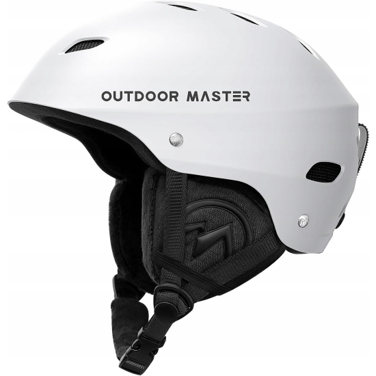 Kask Narciarski Outdoor Master M Biały Mat r. 52 - 58 cm