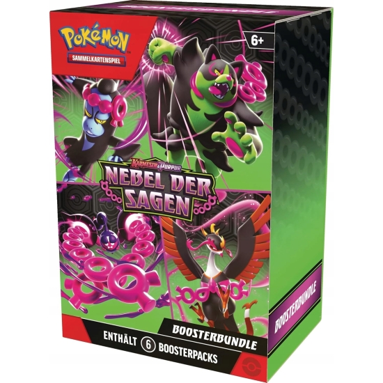 Pokémon KP06.5 Boosterbundle Karmesin & Purpur - Nebel der Sagen