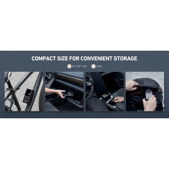 Kompresor AstroAI pompka akumulatorowa z powerbankiem i latarką LED 4000