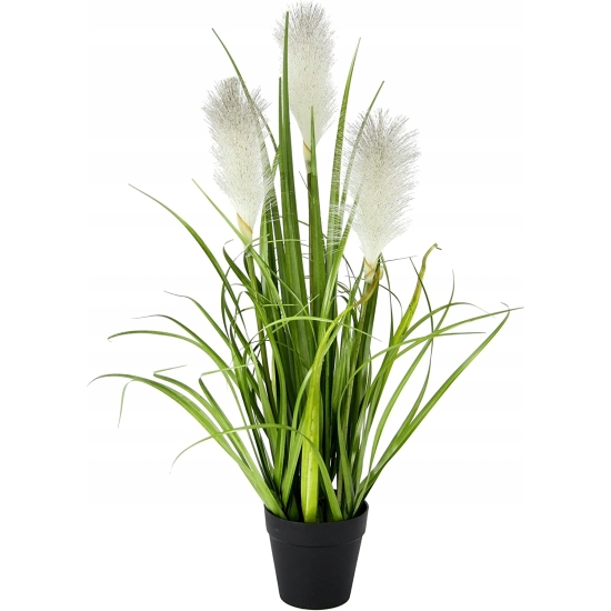 SZTUCZNA TRAWA PAMPASOWA DEKORACJA W DONICZCE 50CM
