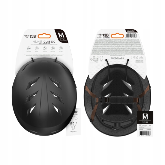 Casr Klasyczny kask ochronny czarny dla dorosłych L 58-61cm