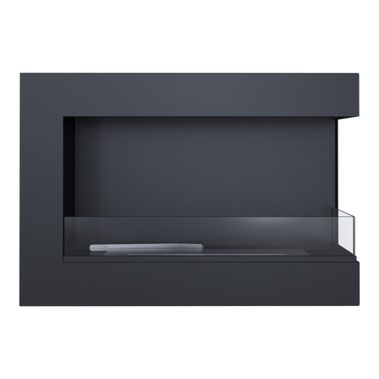 Biokominek wiszący Kratki Delta 70 x 48 x 28 cm czarny