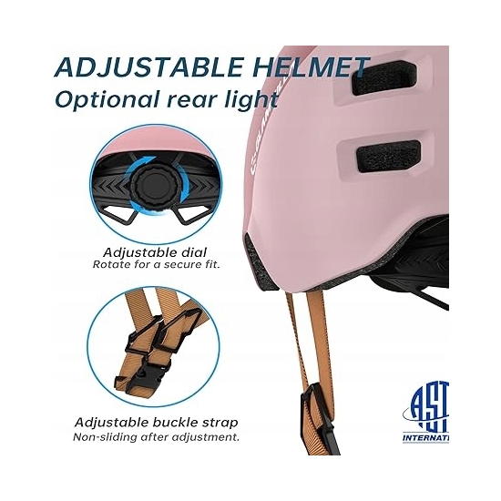 GLAMVILLA Kask rowerowy dla dzieci/kobiet/mężczyzn uniseks M(54-57cm) lekki