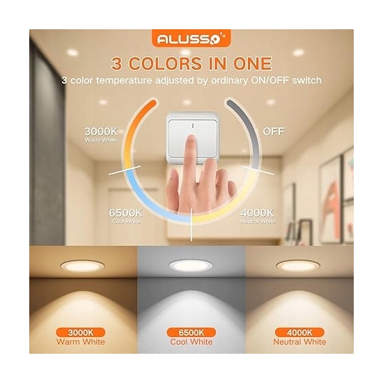 ALUSSO Punkt Sufitowy 230V, 15W 1350lm