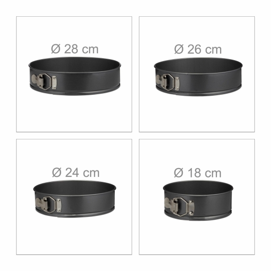 Tortownica Relaxdays 26 x 26cm średnica 26cm, 4 szt