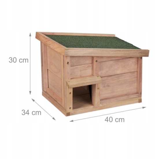 Drewniany Domek dla jeża legowisko