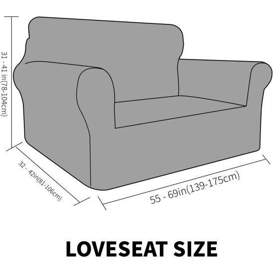 MAXIJIN Aksamitny pokrowiec na sofę 2os camel