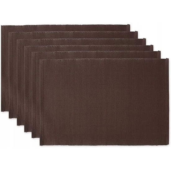 DII Podkładka na stół Zestaw podkładek, 33 x 48 cm, ciemnobrązowa, 6 szt.