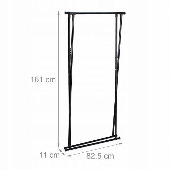 Wieszak stojący plastik Relaxdays czarny