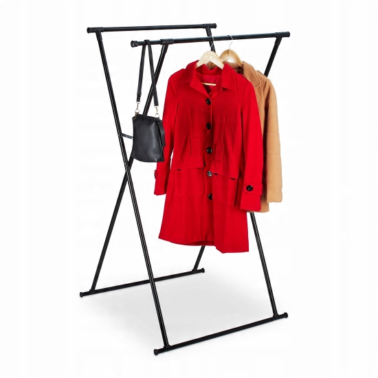 Wieszak stojący plastik Relaxdays czarny