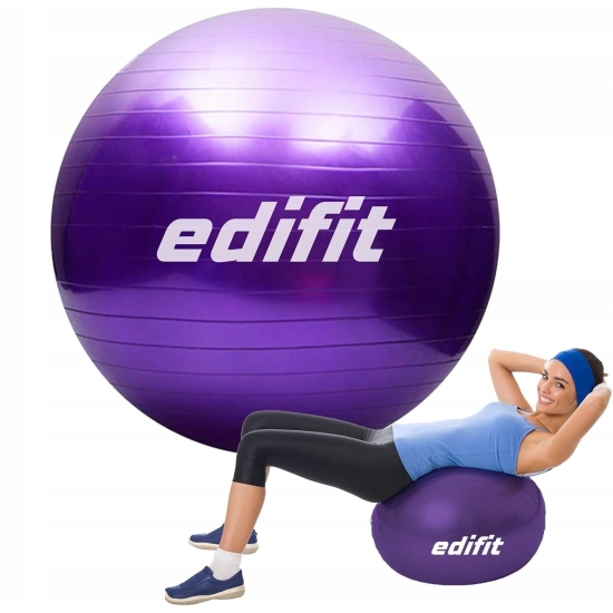 EDIFIT Piłka gimnastyczna do ćwiczeń fitness jogi pilatesu + pompka 75cm