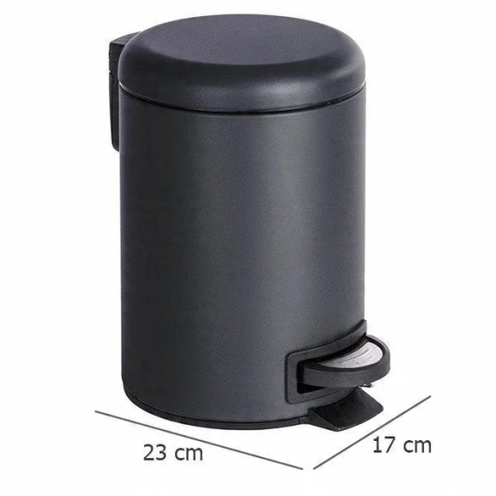 Kosz na śmieci Wenko Leman 3l czarny