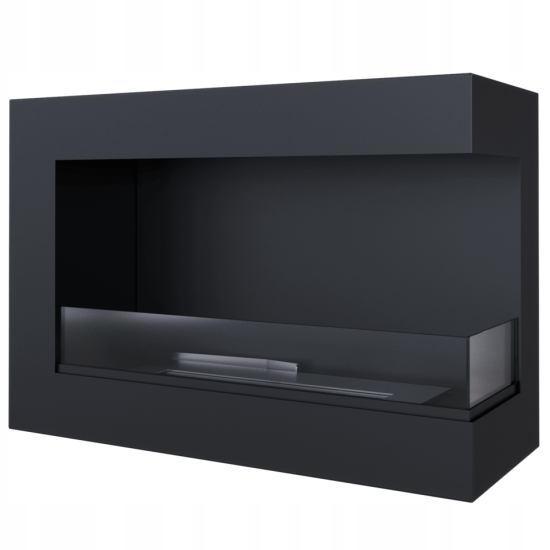 Biokominek wiszący Kratki Delta 70 x 48 x 28 cm czarny