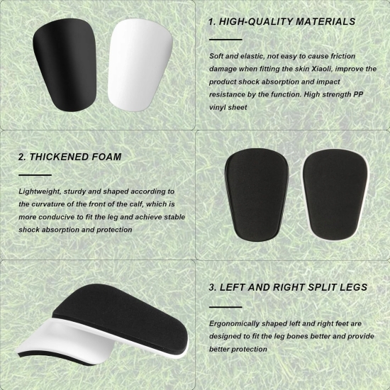 2 pary Ochraniacze na goleń OCHRANIACZE PIŁKARSKIE MINI Białe i czarne