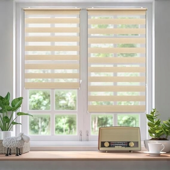 Sekey Podwójna roleta na zaciski Klemmfix, bez wiercenia, do okien