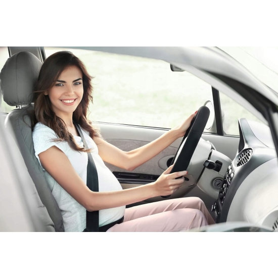 Ochrona dziecka pas ciążowy Filcowa z kieszeniami