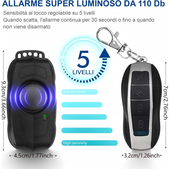 Alarm rowerowy z pilotem