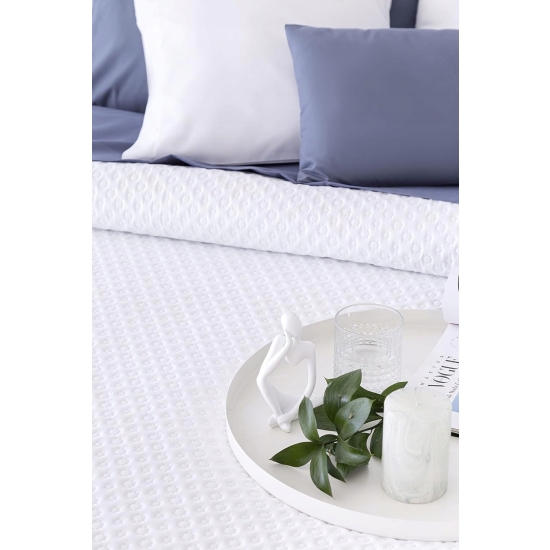 Narzuta Todocama mikrofibra 250 cm x 260 cm biały