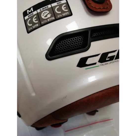 CGM EBI Unisex kask narciarski dla dorosłych, perłowo-biały, M (57-58 cm)