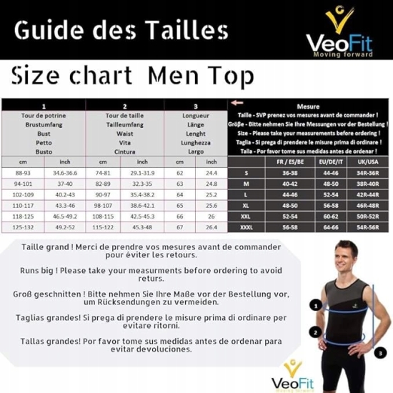 Bluza wyszczuplająca VeoFit Fitness odchudzająca XL