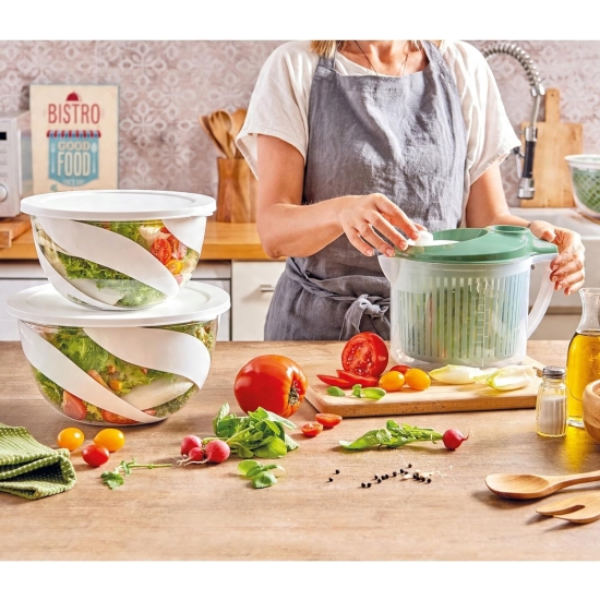 Miski sałatkowe z pokrywkami 2 sztuki 3 l i 5 l plastikowe SNIPS