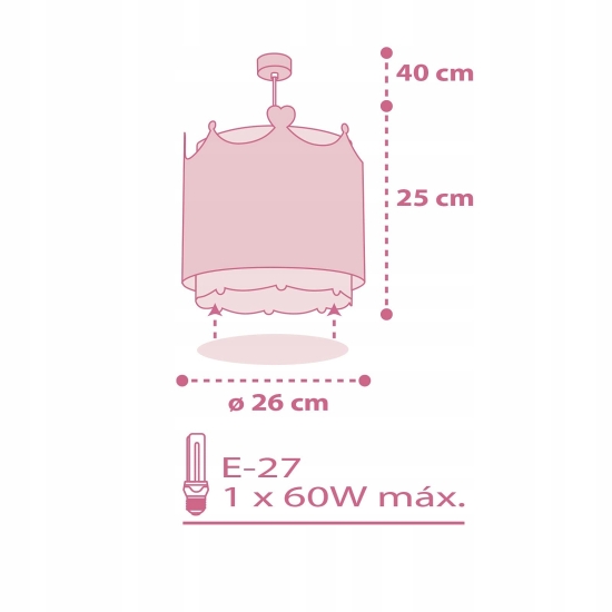 Lampka nocna Dalber różowy