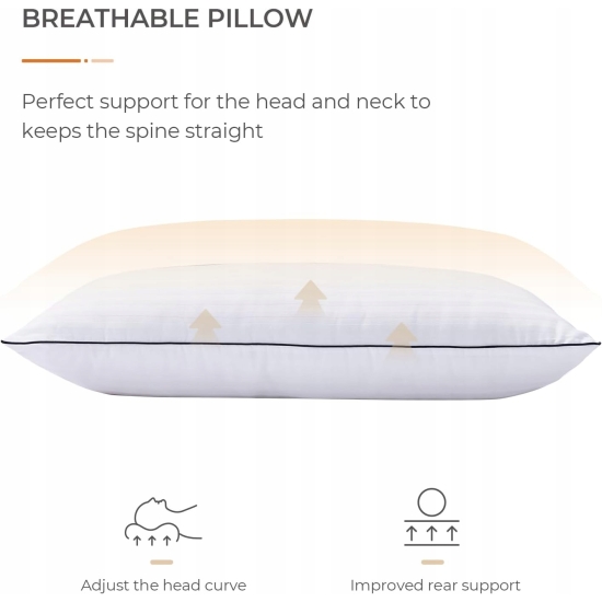 Poduszka do spania SWEETNIGHT 80 x 80 cm 1300g BAWEŁNIANA 2 SZT