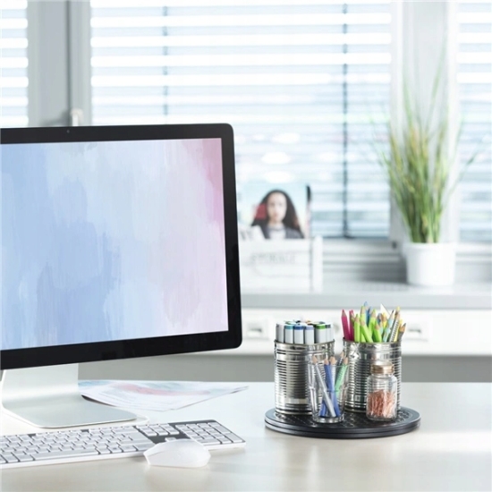 Uniwersalna podstawa obrotowa 25,5 cm Hama czarna do 60 kg