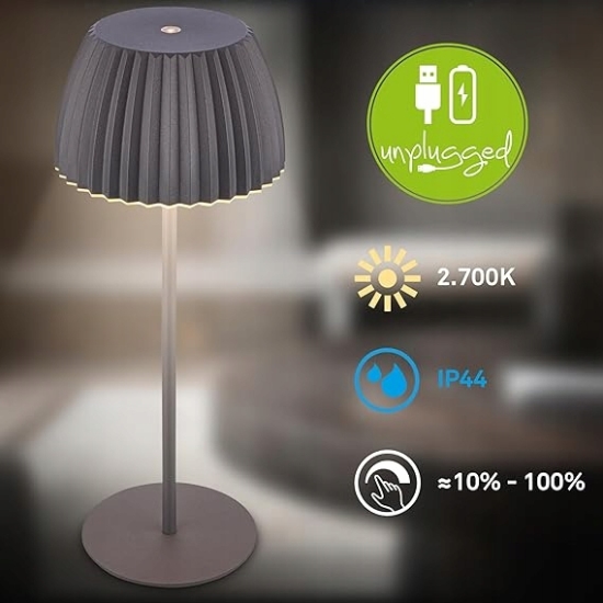 BRILONER - Bezprzewodowa lampa stołowa LED z dotykiem