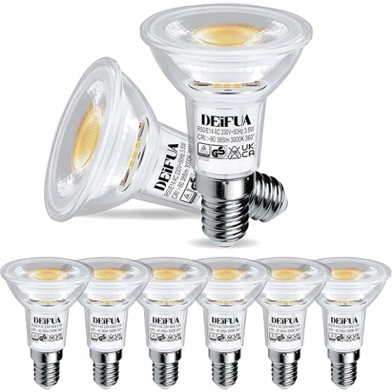 Żarówka LED DEIFUA E14, ciepła biel, 3000 K, 3,5 W