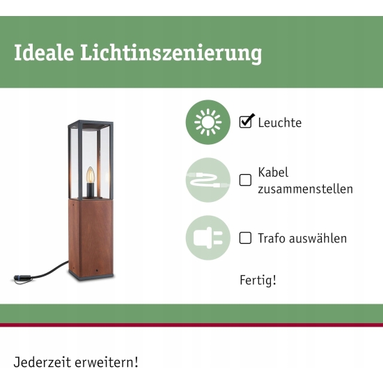 Paulmann Słupek ogrodowy Venea IP44 60cm IP44 - drewno