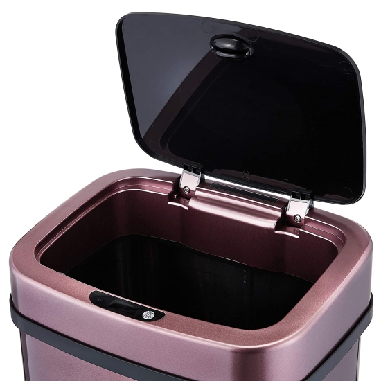 Kosz na śmieci Amazon Basics automatyczny fioletowy 12 l