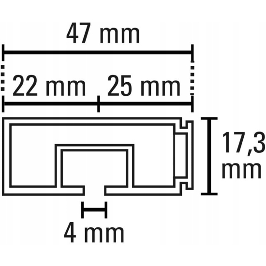 Szyna sufitowa 1-torowa 150 cm PVC GARDINIA