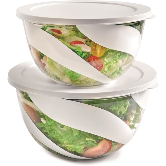 Miski sałatkowe z pokrywkami 2 sztuki 3 l i 5 l plastikowe SNIPS