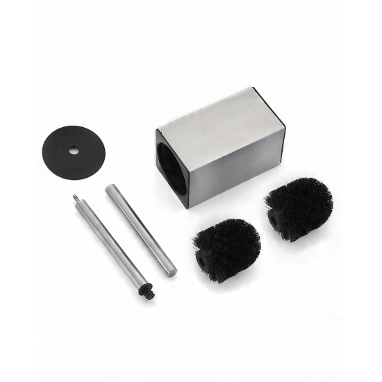 HOUHA Toilet Brush Toilet Brush WC Brush Stainless Steel with Toilet Brush