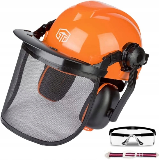 Kask ochronny dla drwali ogrodników cukuguard