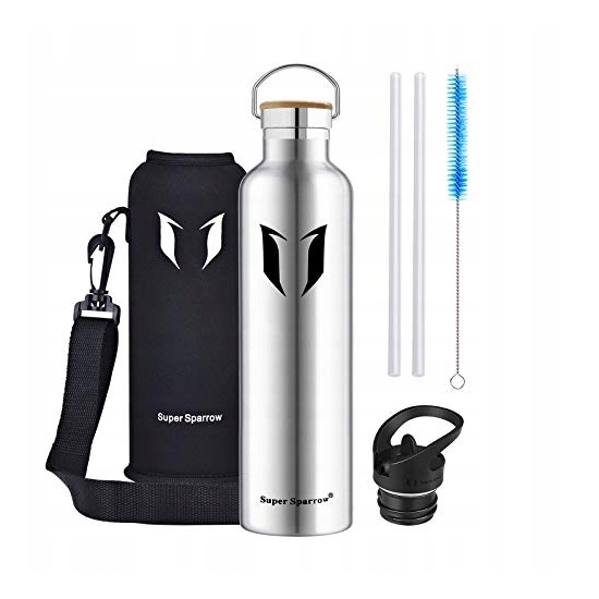 Butelka termiczna Super Sparrow srebrna 750 ml