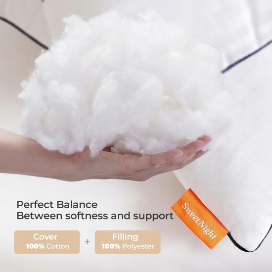 Poduszka do spania SWEETNIGHT 80 x 80 cm 1300g BAWEŁNIANA 2 SZT