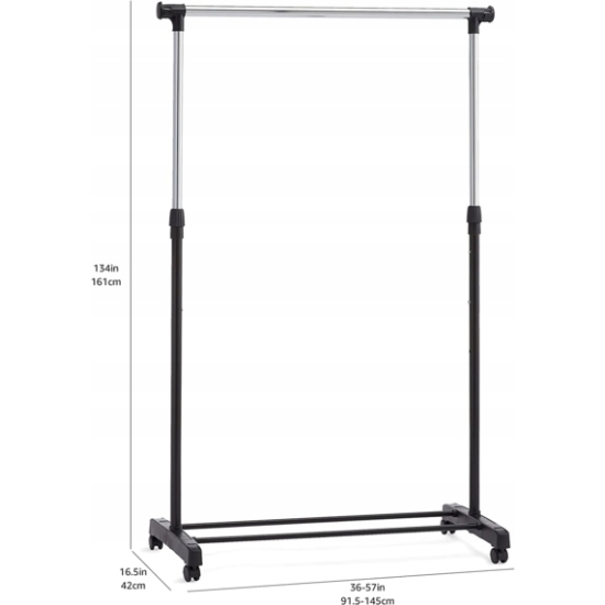 Wieszak stojący metal Amazon czarny