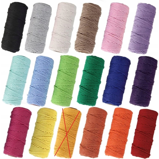 MUSLONG WŁÓCZKI DO TWORZENIA MAKRAM BAWEŁNA