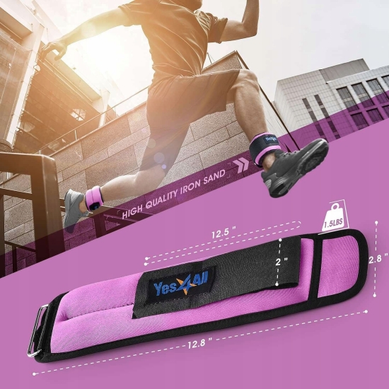 Neoprenowe obciążniki na nadgarstek na rzepy 1,5 lb 2 x 0,75 kg