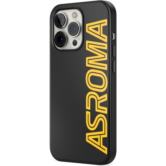 Plecki AS Roma do iPhone 14 Pro Max żółty napis