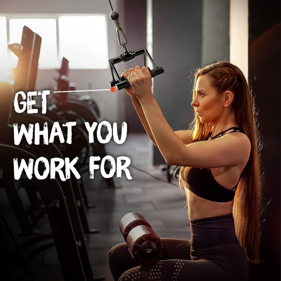 Yes4All Obrotowy czarny podwójny uchwyt wioślarz