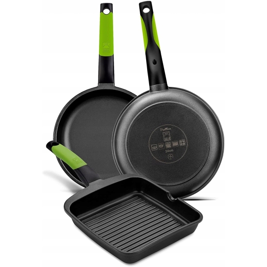 Patelnia grillowa BRA Prior 28 cm teflonowa