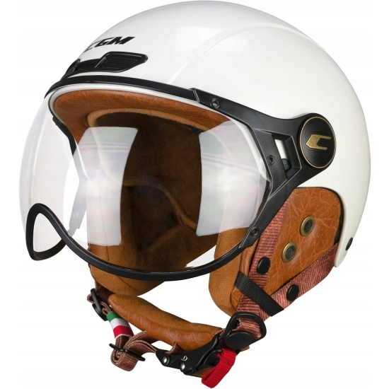 CGM EBI Unisex kask narciarski dla dorosłych, perłowo-biały, M (57-58 cm)